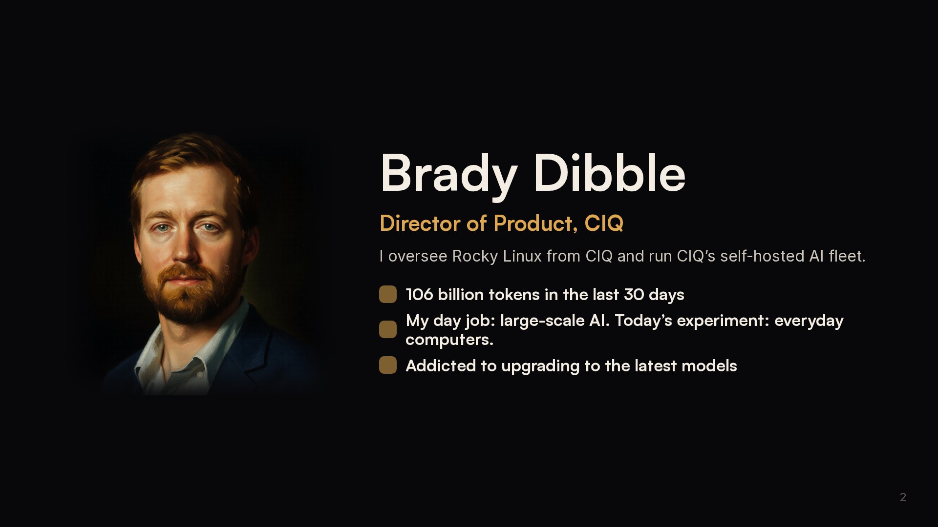 Slide 2: Brady Dibble