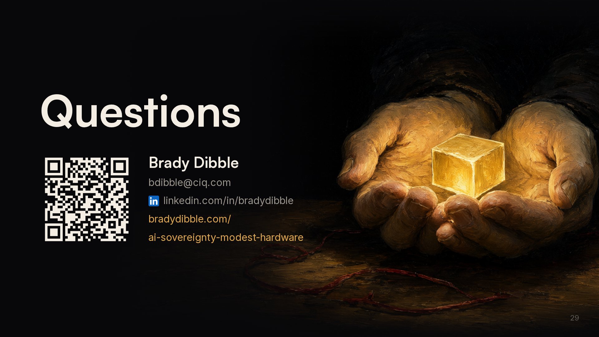 Slide 29: Questions